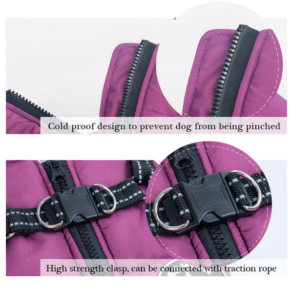 Winter Waterproof Polar Fleece Dog Jacket