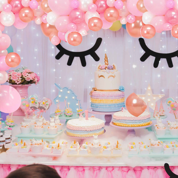 5m Latex Balloon Arch Kit - Baby Pink, White, 163pcs