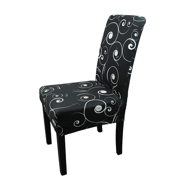 Short Spandex Floral Printed Chair Cover(Design 9)
