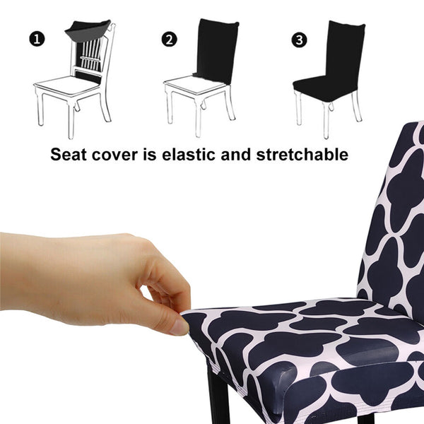 Short Spandex Patterned Printed Chair Cover