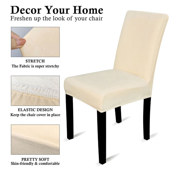 Short Velvet-Touch Spandex Chair Cover