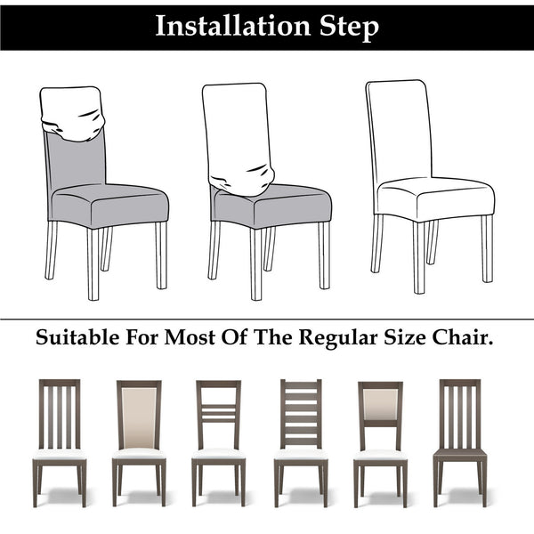 Short Velvet-Touch Spandex Chair Cover