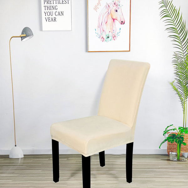 Short Velvet-Touch Spandex Chair Cover