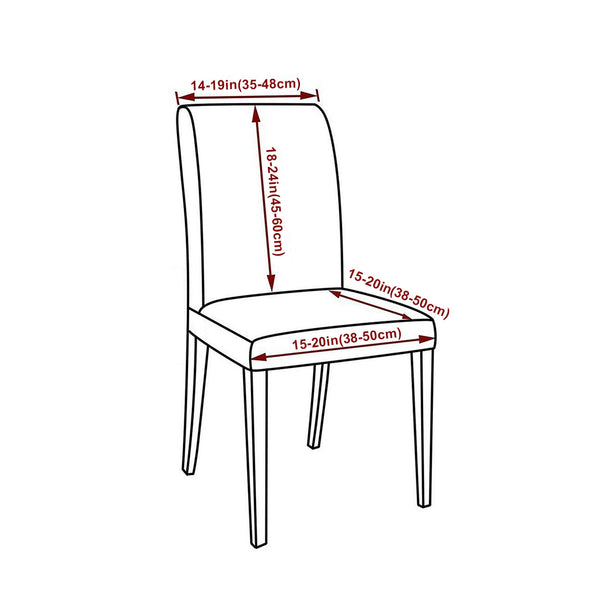 Short Spandex Patterned Printed Chair Cover