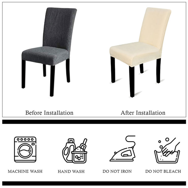Short Velvet-Touch Spandex Chair Cover