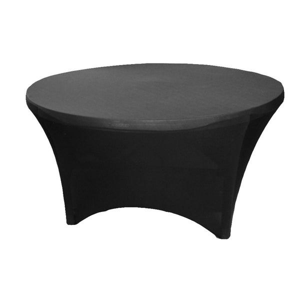Round Spandex Tablecloth - Black