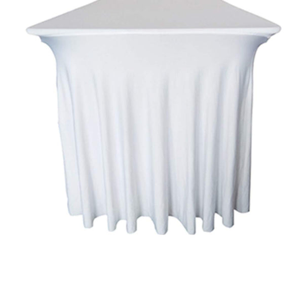 183cm x 74cm Rectangle Spandex Tablecloth With Skirt - White