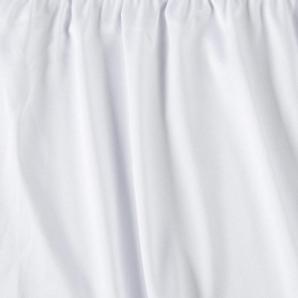 60" Round Spandex Tablecloth With Skirt - White