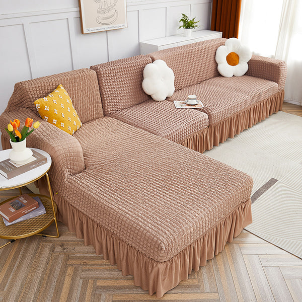 Stretch Bubble Sofa Cover With Skirt