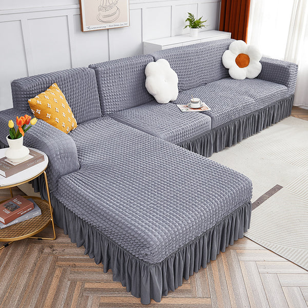 Stretch Bubble Sofa Cover With Skirt