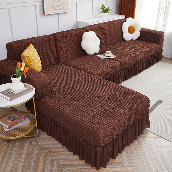 Stretch Bubble Sofa Cover With Skirt