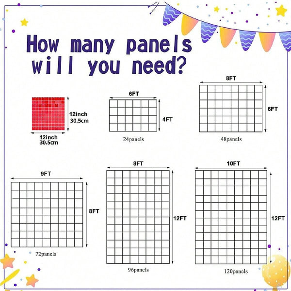 Shimmer Pneumatic Plate Wall Package Backdrop Sequin Panel