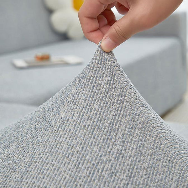 Faux Linen Chenille Chair Cover