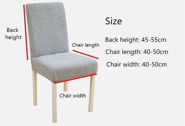 Faux Linen Chenille Chair Cover