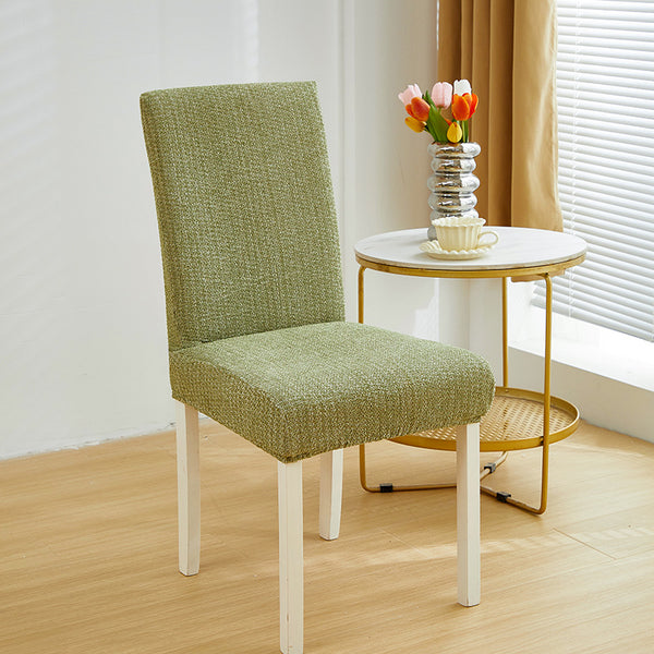 Faux Linen Chenille Chair Cover