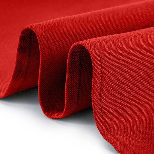 70" x 144" Rectangle Spun Polyester Tablecloth - Red