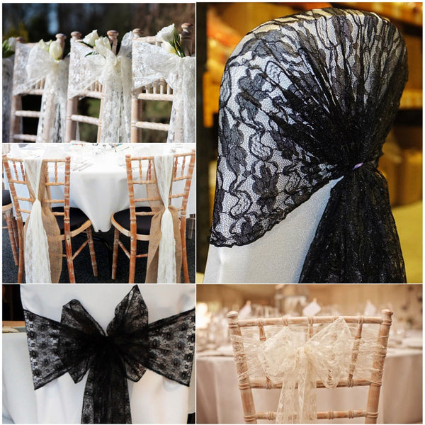 7" x 108" Vintage Lace Chair Sash