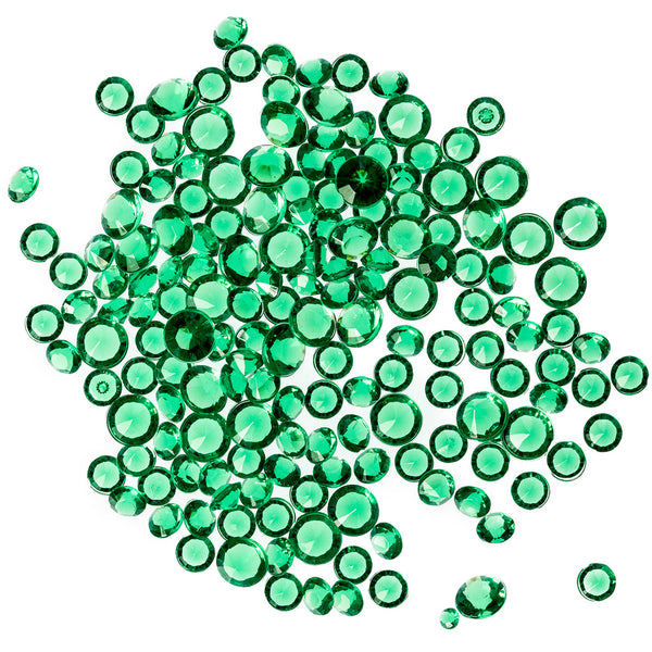 6000 Iridescent Table Scatter Acrylic Crystals, Mixed Sizes