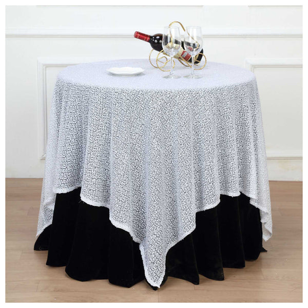 Multi Color Glitter Sequin Tablecloth Overlay