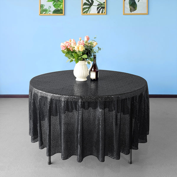Multi Color Round Sequin Sparkly Tablecloth