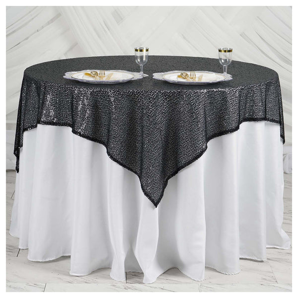 Multi Color Glitter Sequin Tablecloth Overlay