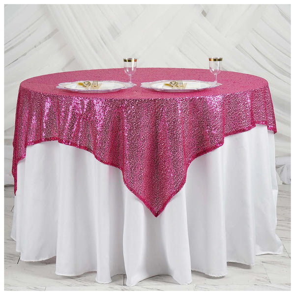 Multi Color Glitter Sequin Tablecloth Overlay