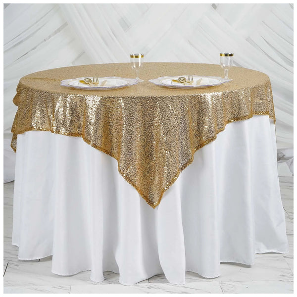 Multi Color Glitter Sequin Tablecloth Overlay