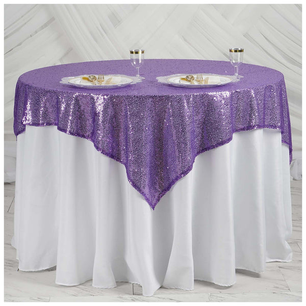 Multi Color Glitter Sequin Tablecloth Overlay