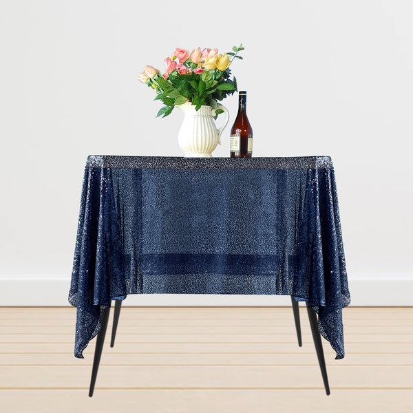 Multi Color Square Sequin Sparkly Tablecloth
