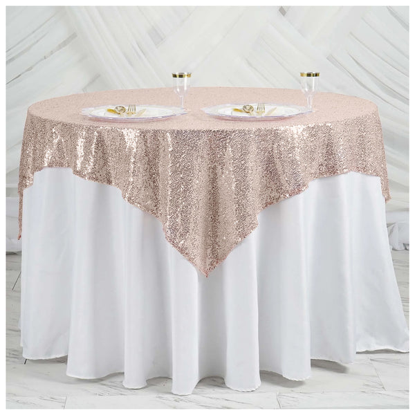 Multi Color Glitter Sequin Tablecloth Overlay