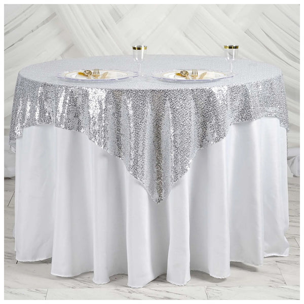 Multi Color Glitter Sequin Tablecloth Overlay