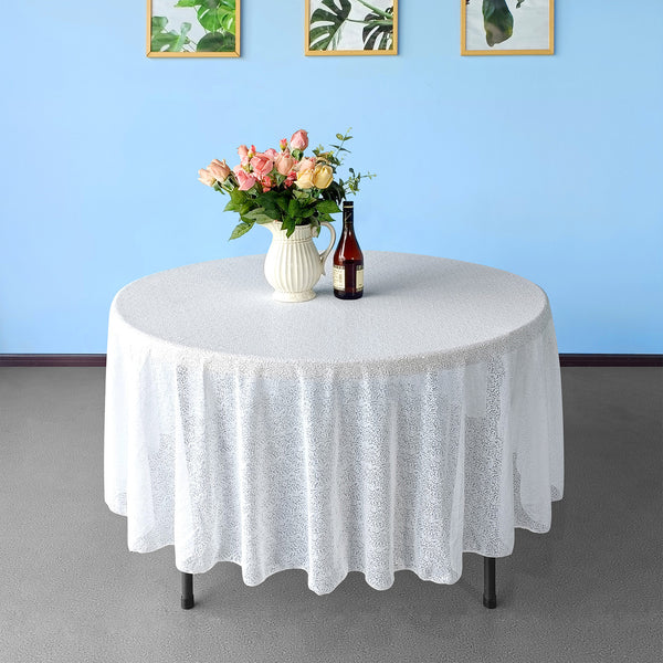 Multi Color Round Sequin Sparkly Tablecloth