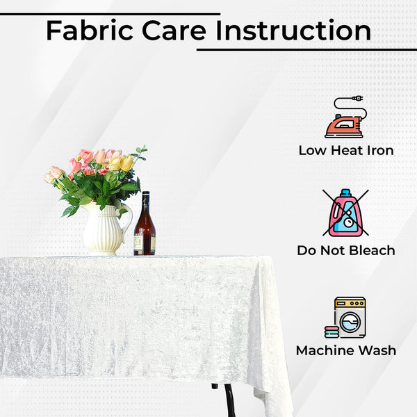 Multi Color Square Crushed Velvet Tablecloth