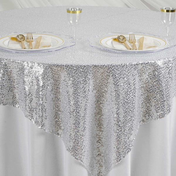 Multi Color Glitter Sequin Tablecloth Overlay