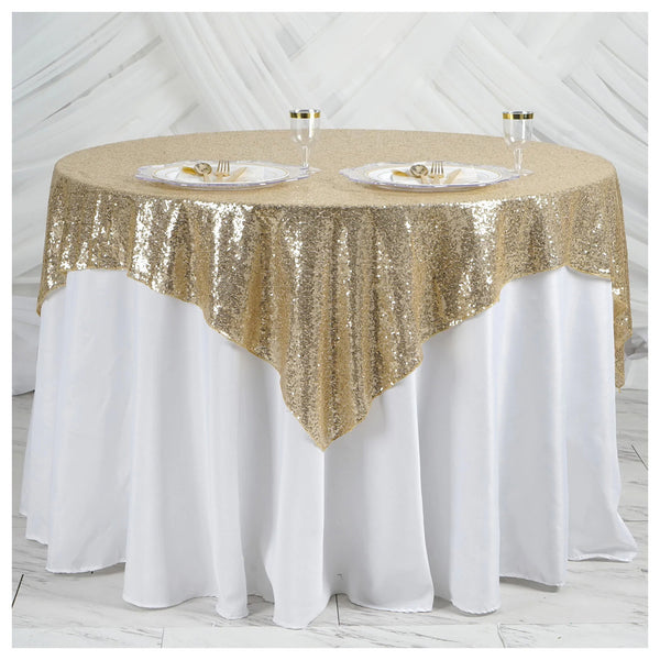 Multi Color Glitter Sequin Tablecloth Overlay
