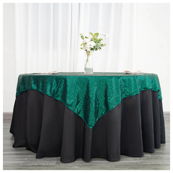 Multi Color Glitter Sequin Tablecloth Overlay