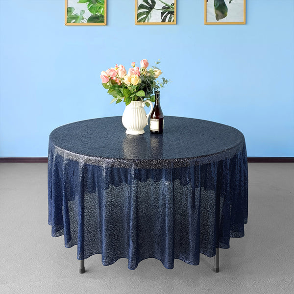 Multi Color Round Sequin Sparkly Tablecloth