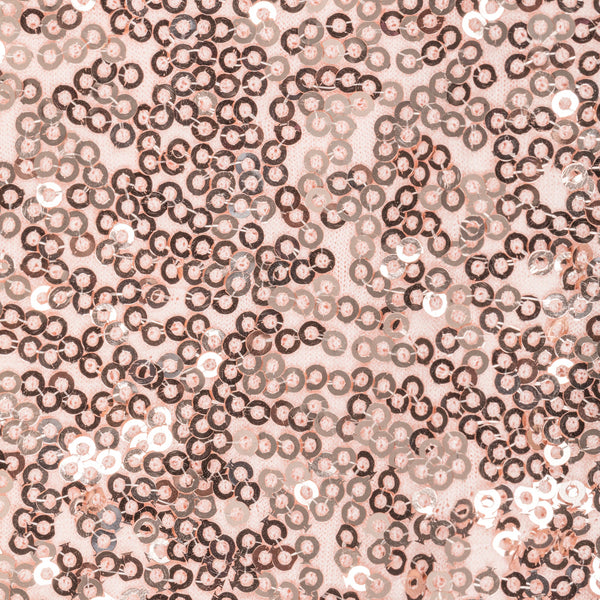 Glitz Sequin Spandex Table Cover 6 FT Rectangular - Blush/Rose Gold