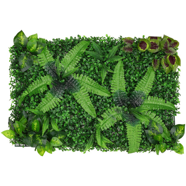 Artificial Flower Panel - Green Grass with Tropical Leaf