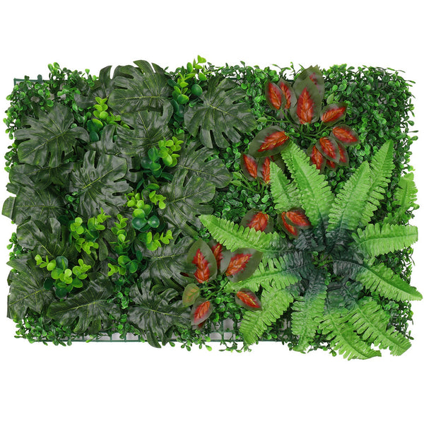 Artificial Flower Panel - Green Grass Berries Flowers