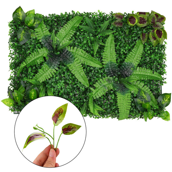 Artificial Flower Panel - Green Grass with Tropical Leaf