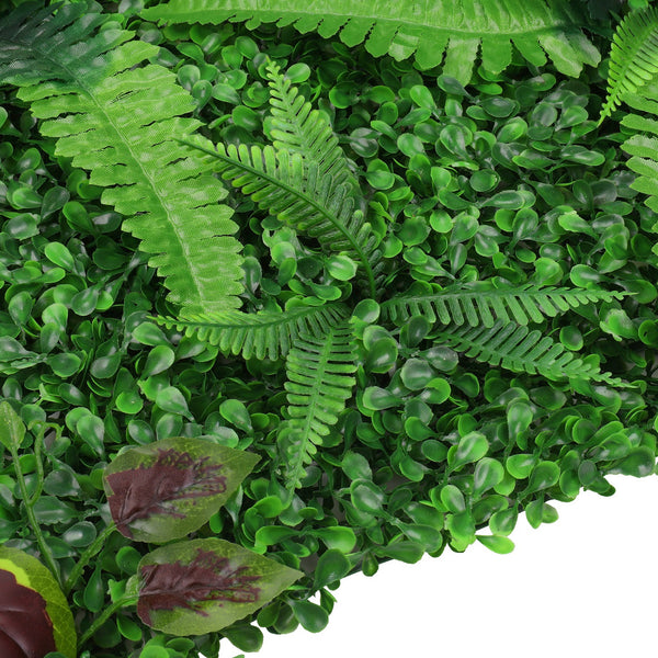 Artificial Flower Panel - Green Grass with Tropical Leaf