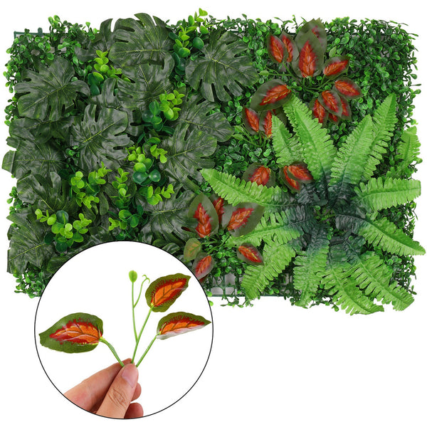 Artificial Flower Panel - Green Grass Berries Flowers