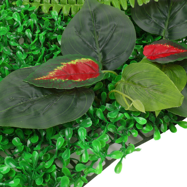 Artificial Flower Panel - Green Grass with Faded Leaves