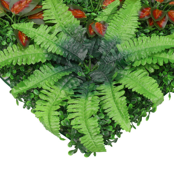 Artificial Flower Panel - Green Grass Berries Flowers