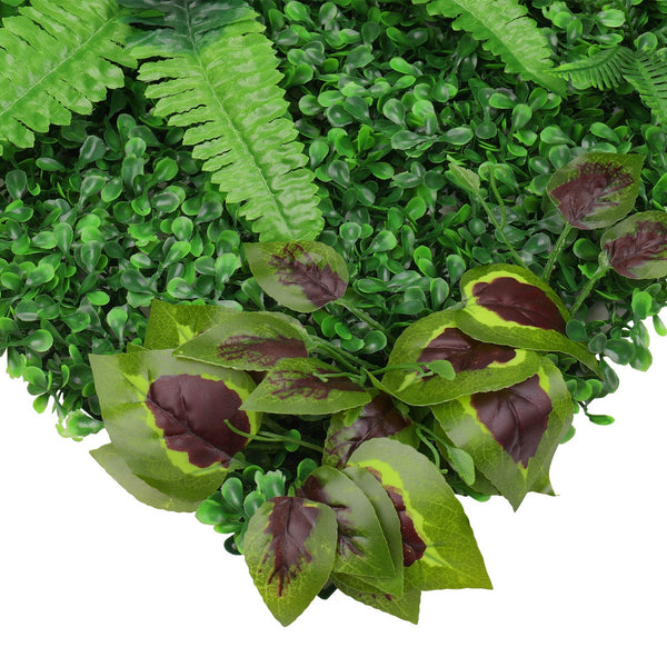 Artificial Flower Panel - Green Grass with Tropical Leaf