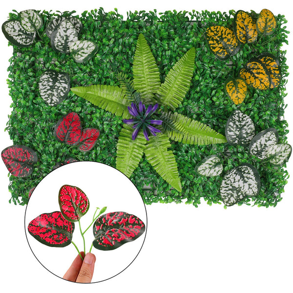 Artificial Flower Panel - Green Grass with Persian Leaf