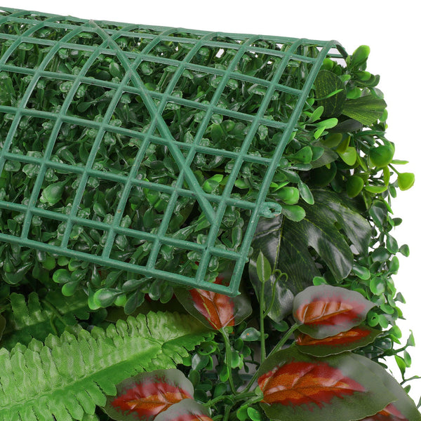 Artificial Flower Panel - Green Grass Berries Flowers