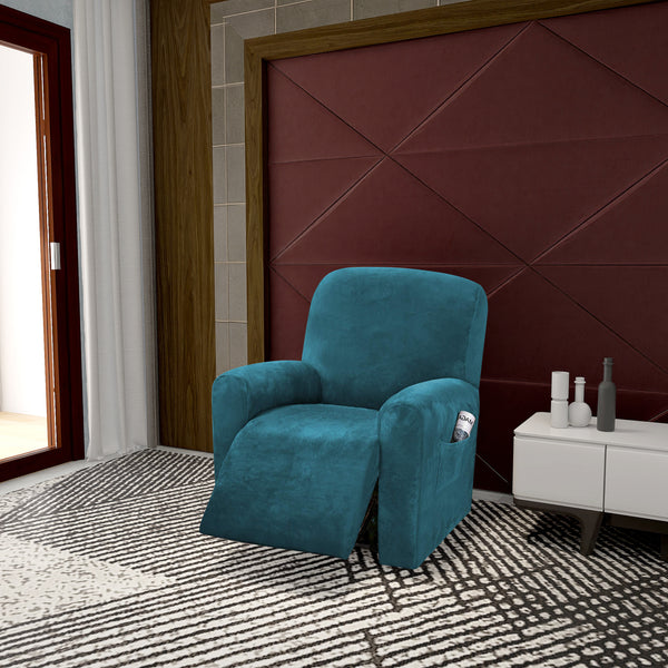 Soft and Thick Velvet Couch Cover Recliner 1 Cushion High Elastic Sofa Cover for Living Room Furniture Cover - kuogo
