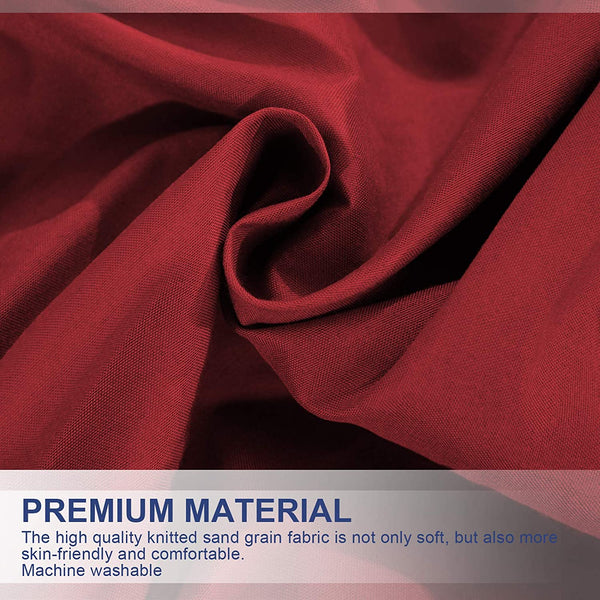 Red Bed Skirt Queen/King Size Wrap Around Dust Ruffles 15 inch Drop Elastic Easy Install Bed skirt Wrinkle Fade Resistance Machine Washable - kuogo